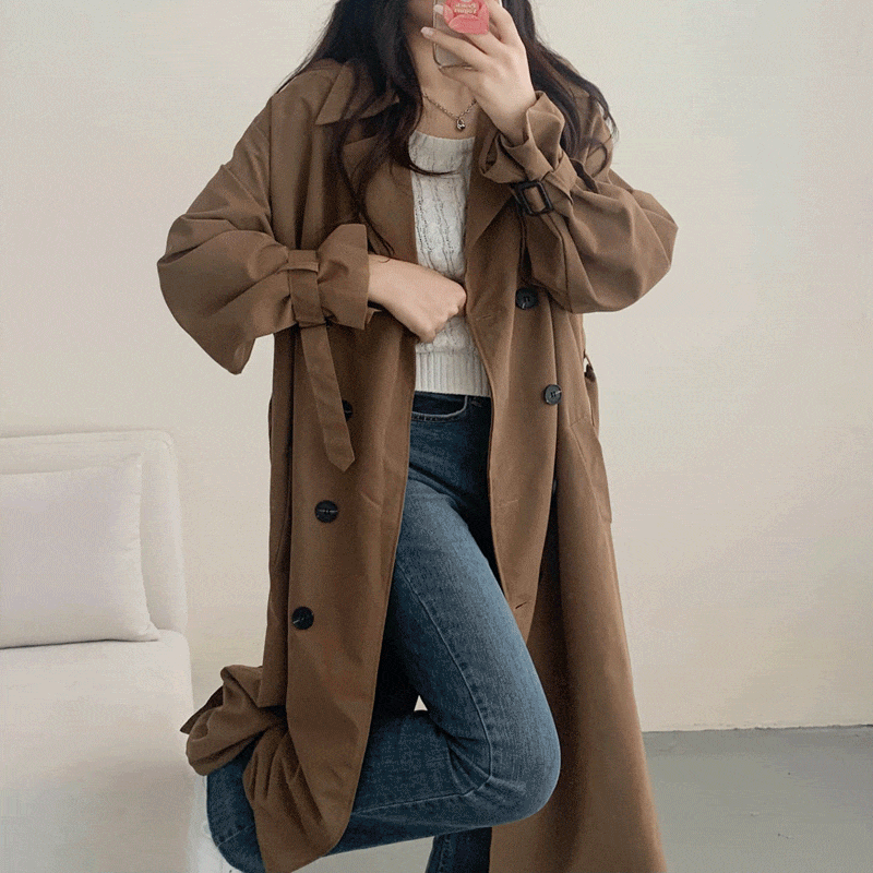 뉴욕 더블 트렌치 코트 - coat (2 colors)