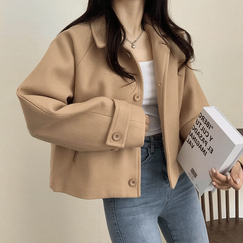 [국내제작/고퀄리티] 밀키 크림 숏 코트 - coat (4 colors)