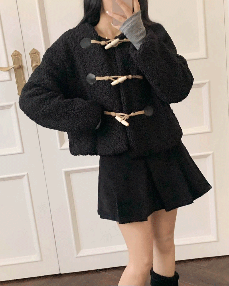 제이 양털 떡볶이 코트 자켓(2 colors)